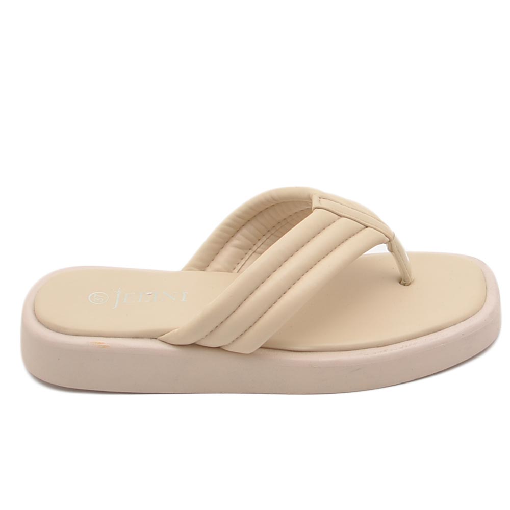 CIABATTA INFRADITO DONNA PLATFORM IN GOMMA ANTISCIVOLO BEIGE STRIATO COMFORT RELAX ESTIVE .