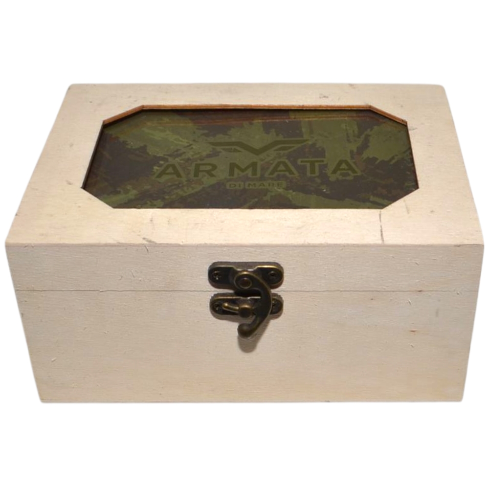 Cintura uomo vera pelle nera opaca Armata di mare con fibbia in metallo quadrata regolabile scatola in legno.