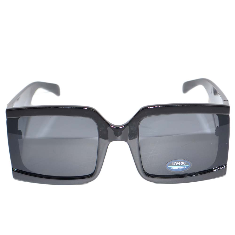 OCCHIALI DA SOLE DONNA SUNGLASSES NERO LENTE CALIBRATA QUADRATA OVERSIZE  MADE IN | eBay