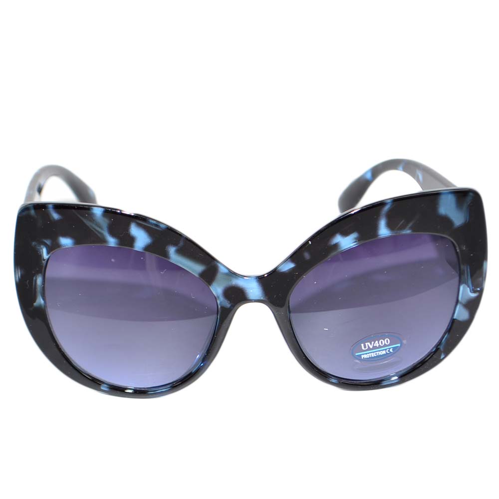 OCCHIALI DA SOLE DONNA SUNGLASSES ANNI 30 CATEYES MACULATI NERI\\BLU IN OSSO  LENTE CALIBRATA OVERSIZE MADE IN ITALY donna occhiali sunglasses Malu Shoes  | MaluShoes