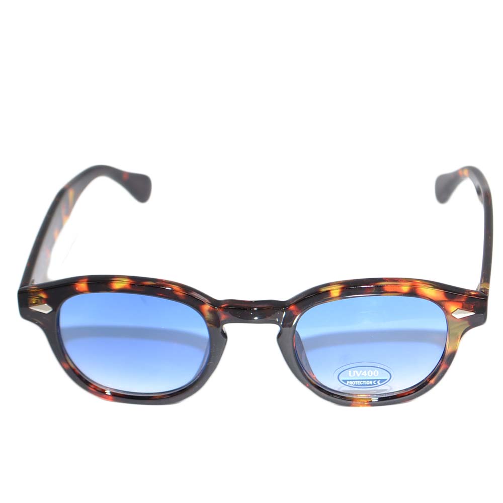 OCCHIALI DA SOLE SUNGLASSES UOMO MACULATO MODELLO RAY A GOCCIA CON LENTE BLU MODA GIOVANE