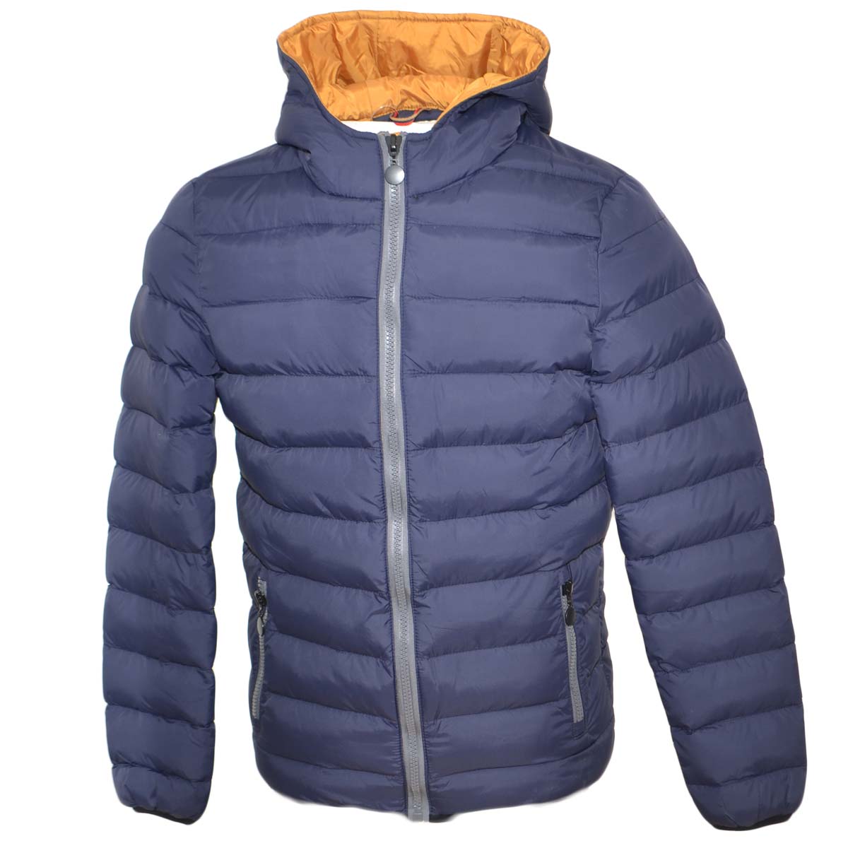 Bomberino ultraleggero bicolore imbottito multitasche moda uomo caldo slim fit