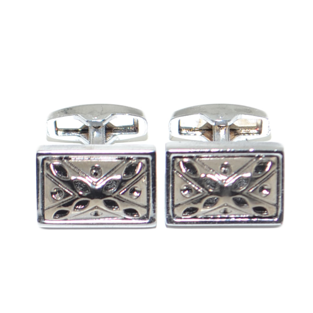 GEMELLI UOMO COLOR ARGENTO CON DETTAGLI COMODI PRATICI CERIMONIA ELEGANTI UFFICIO