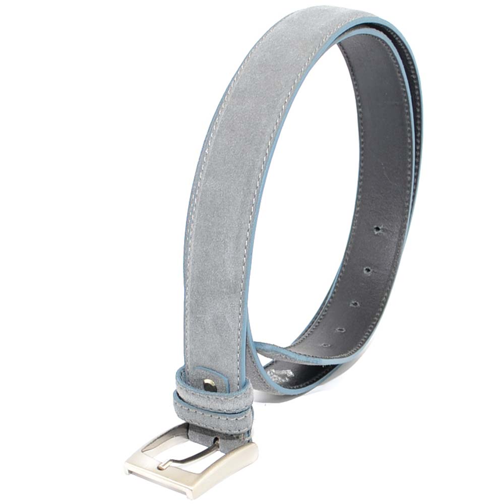 Cintura Uomo In Camoscio Cammello| Cintura Pelle Scamosciata - Foto 5