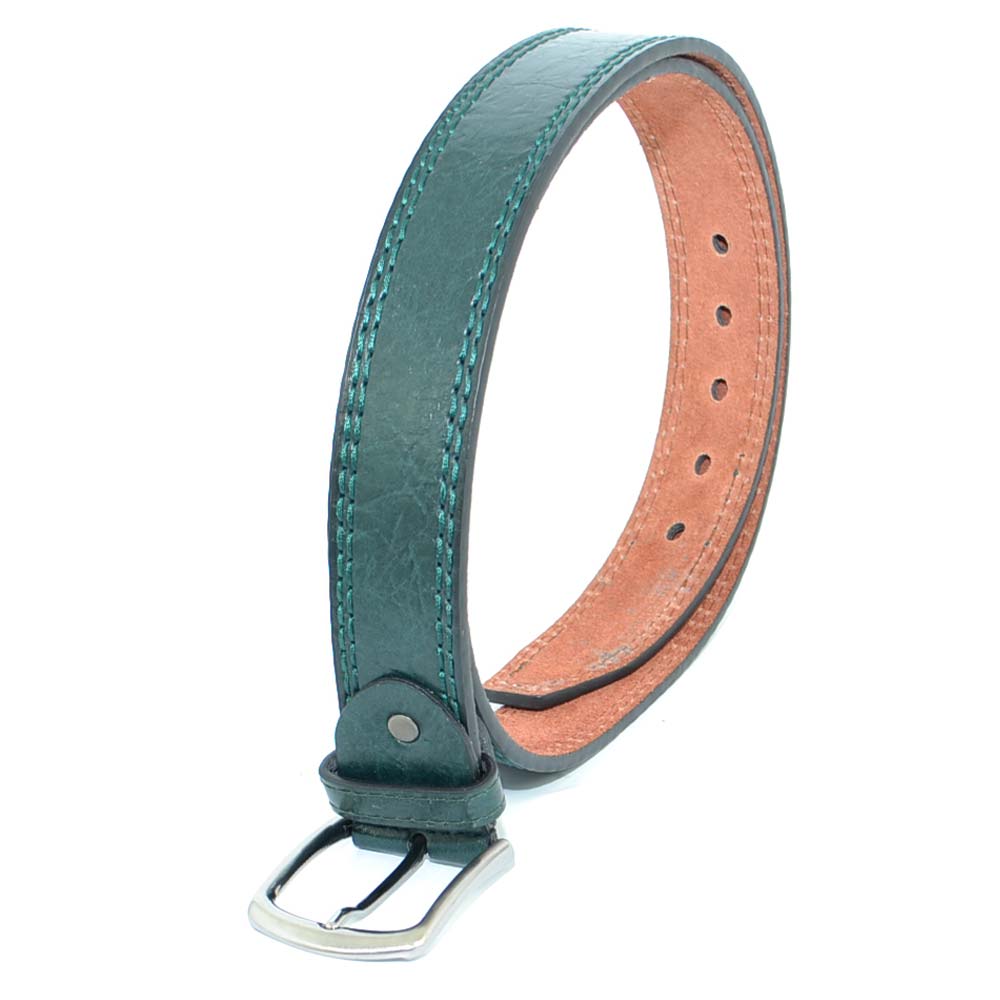 Cintura Uomo In Vera Pelle Vintage Con Fibbia Metallica - Stile Western, Punk E Rock, Taglie Regolabili