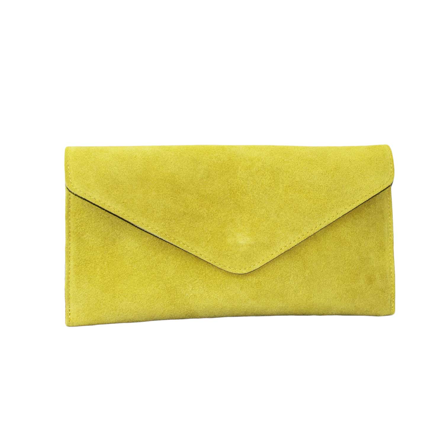 Pochette camoscio  giallo cerimonia busta art m2399