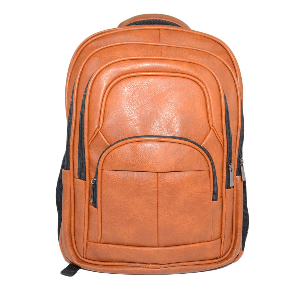 Zaino uomo borsa cuoio cartella tascata chiusura a zip 2 aperture vari scompartimenti frontale capiente bagaglio viaggio