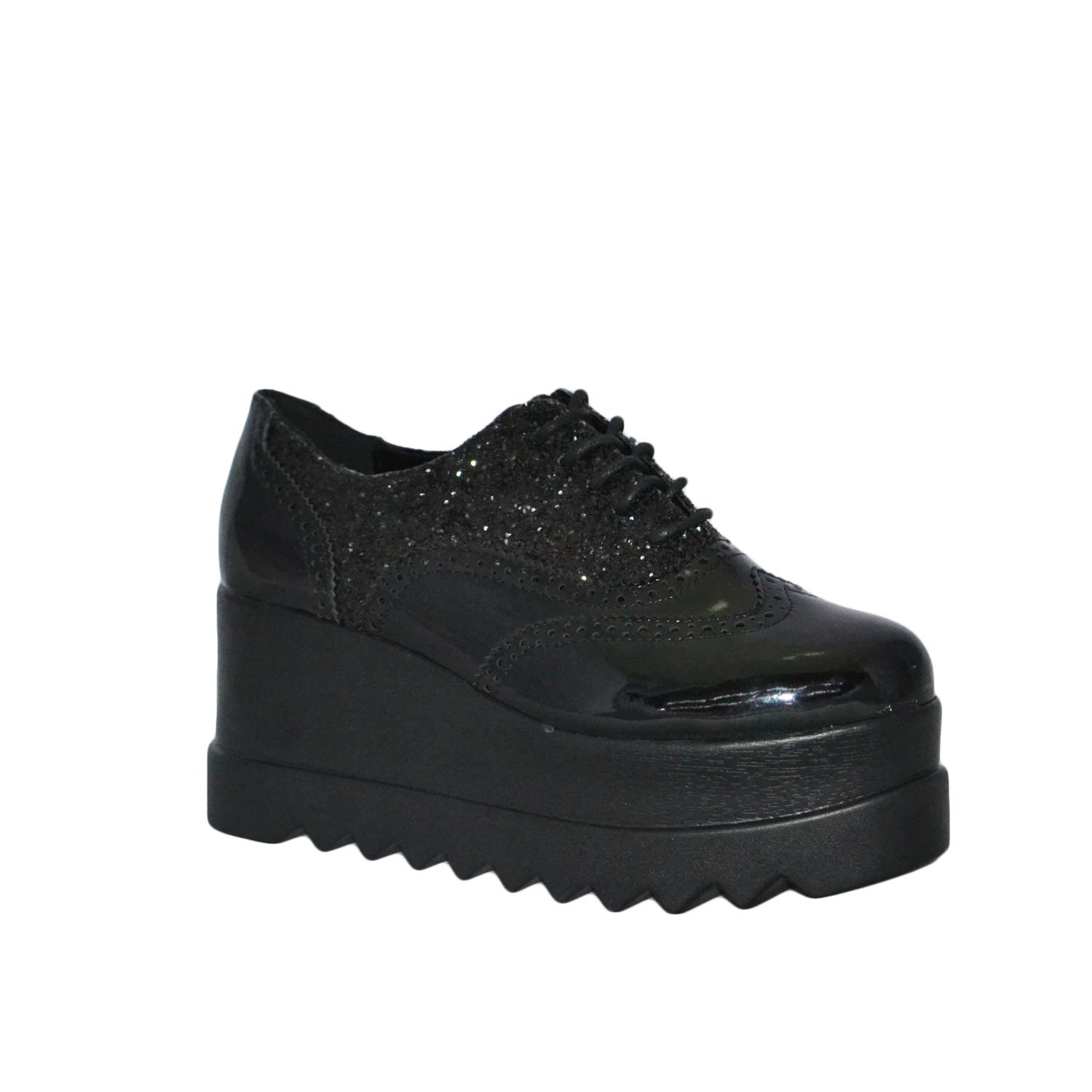 scarpe francesine con zeppa