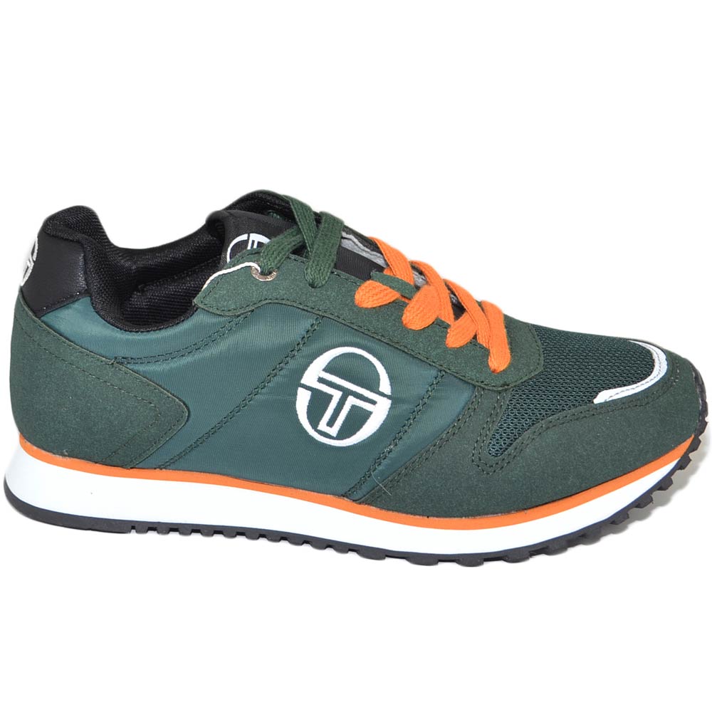 LORIS COLLEGE MX- Sneakers basse Sergio Tacchini di colore verde casual con suola running bicolore.