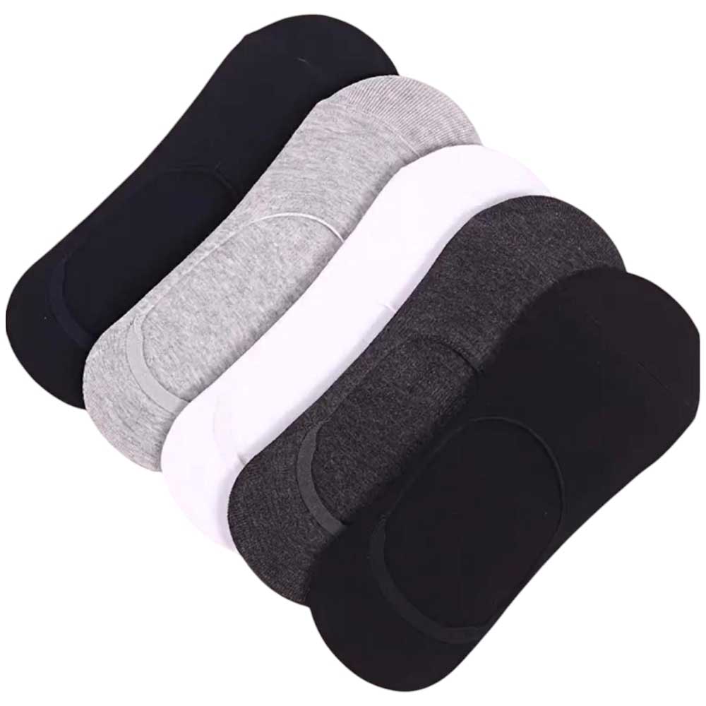 12 Paia Calzini Uomo (40-46) Corti Tacco Punta Antiodore Traspirante in cotone elastico con silicone invisibili comodi .