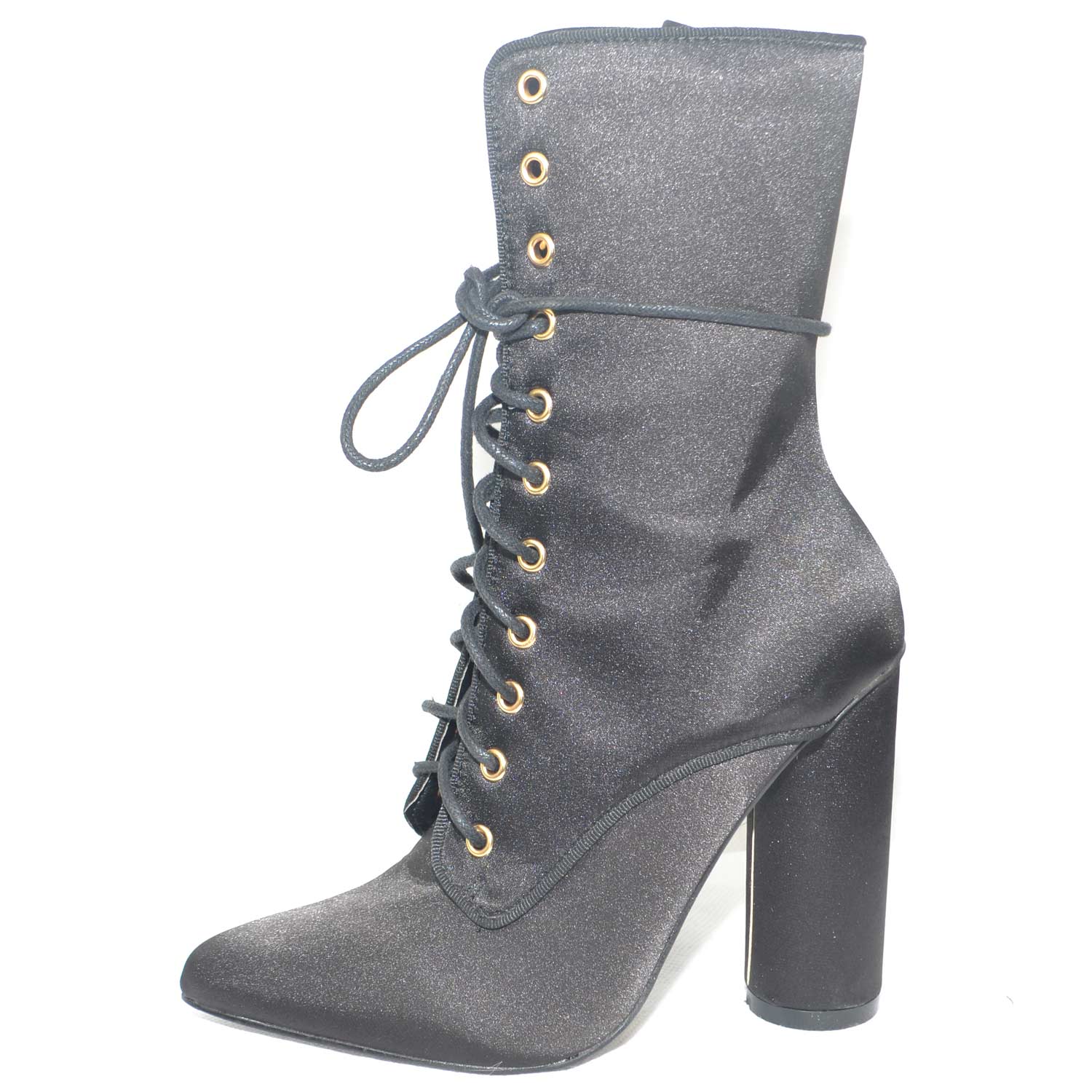 stivaletti stringati tacco largo