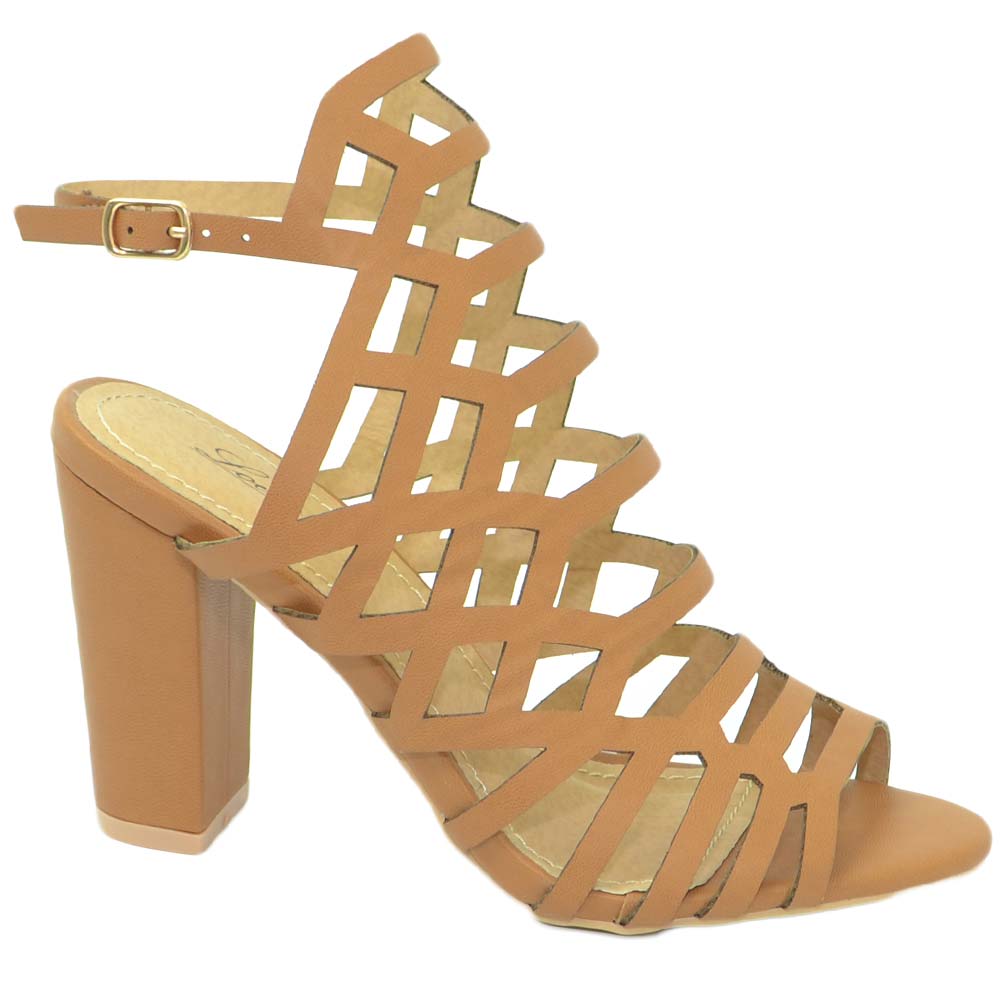 Hello 3 Sandali Donna Con Cinturino Alla Caviglia E Tacco A Blocco