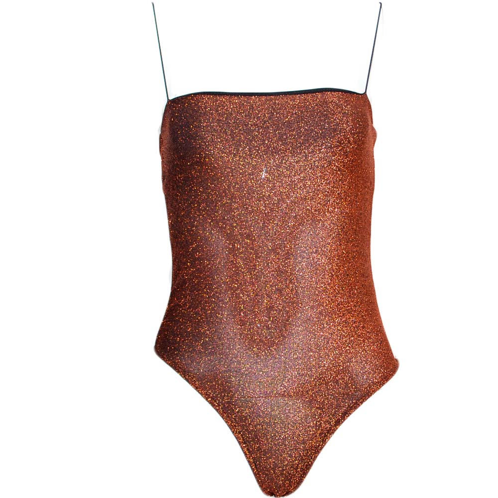 Body Freddy In Jersey - Scollo Dritto, Spalline Elastiche, Colore Corallo Arancione - Foto 4