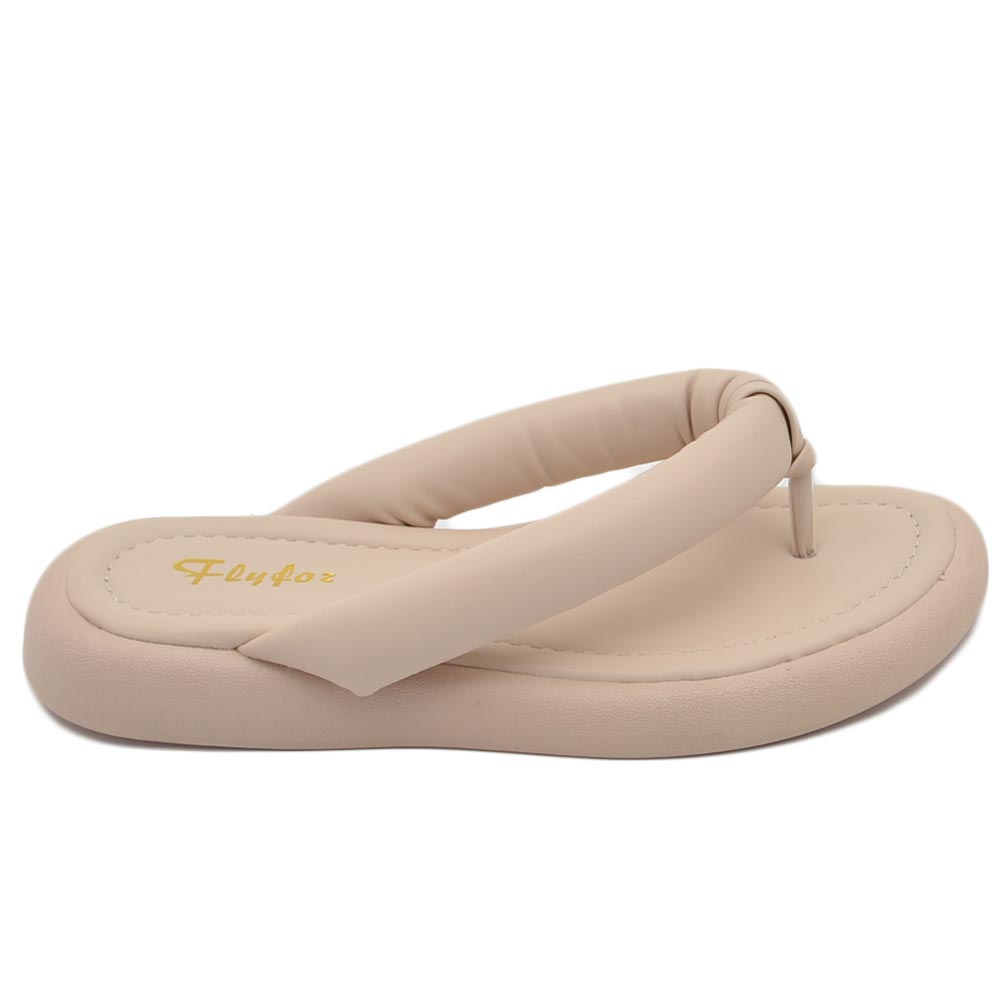 Pantofole ciabatte donna beige infradito in memory gomma da spiaggia moda morbido comodo relax.