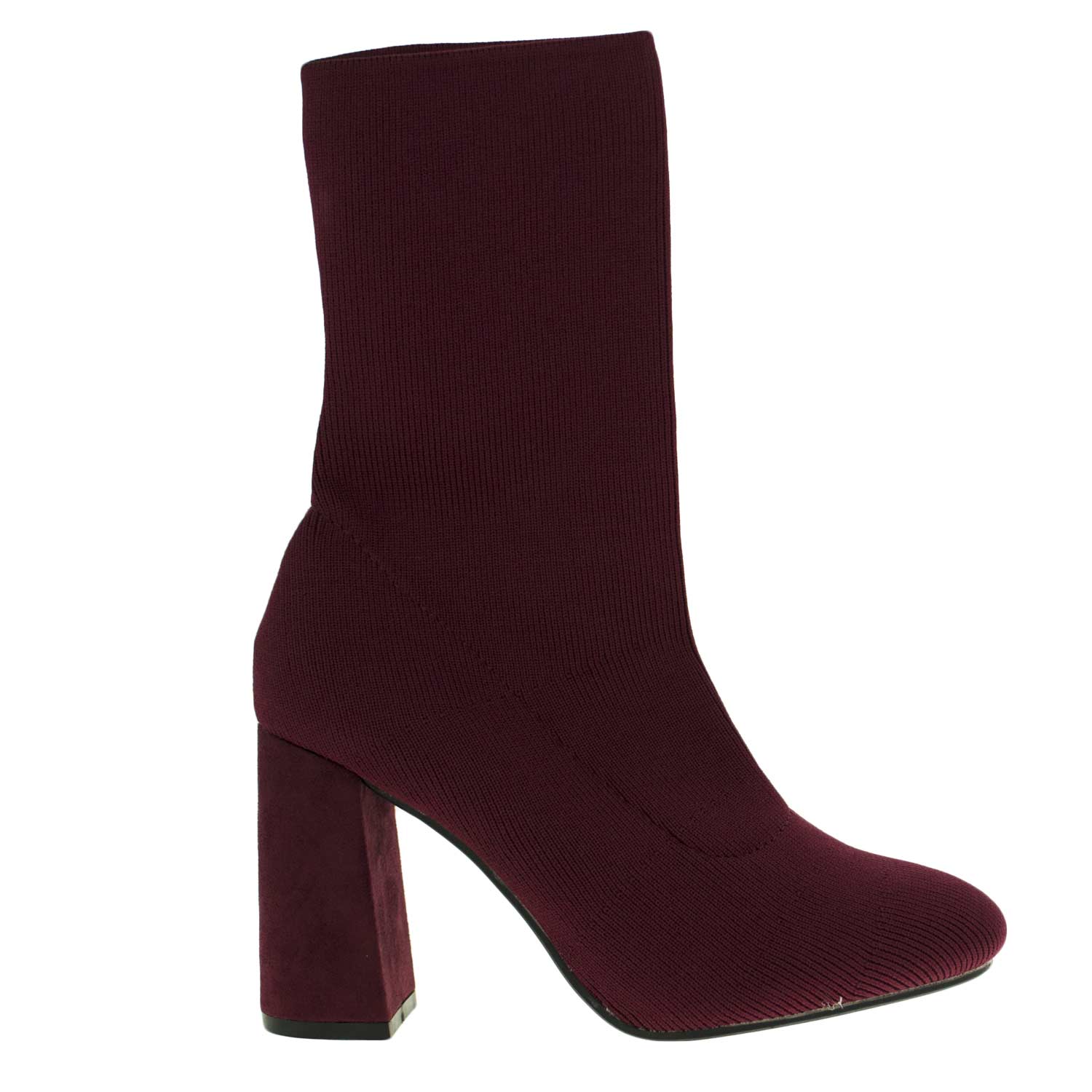 scarpe bordeaux tacco largo