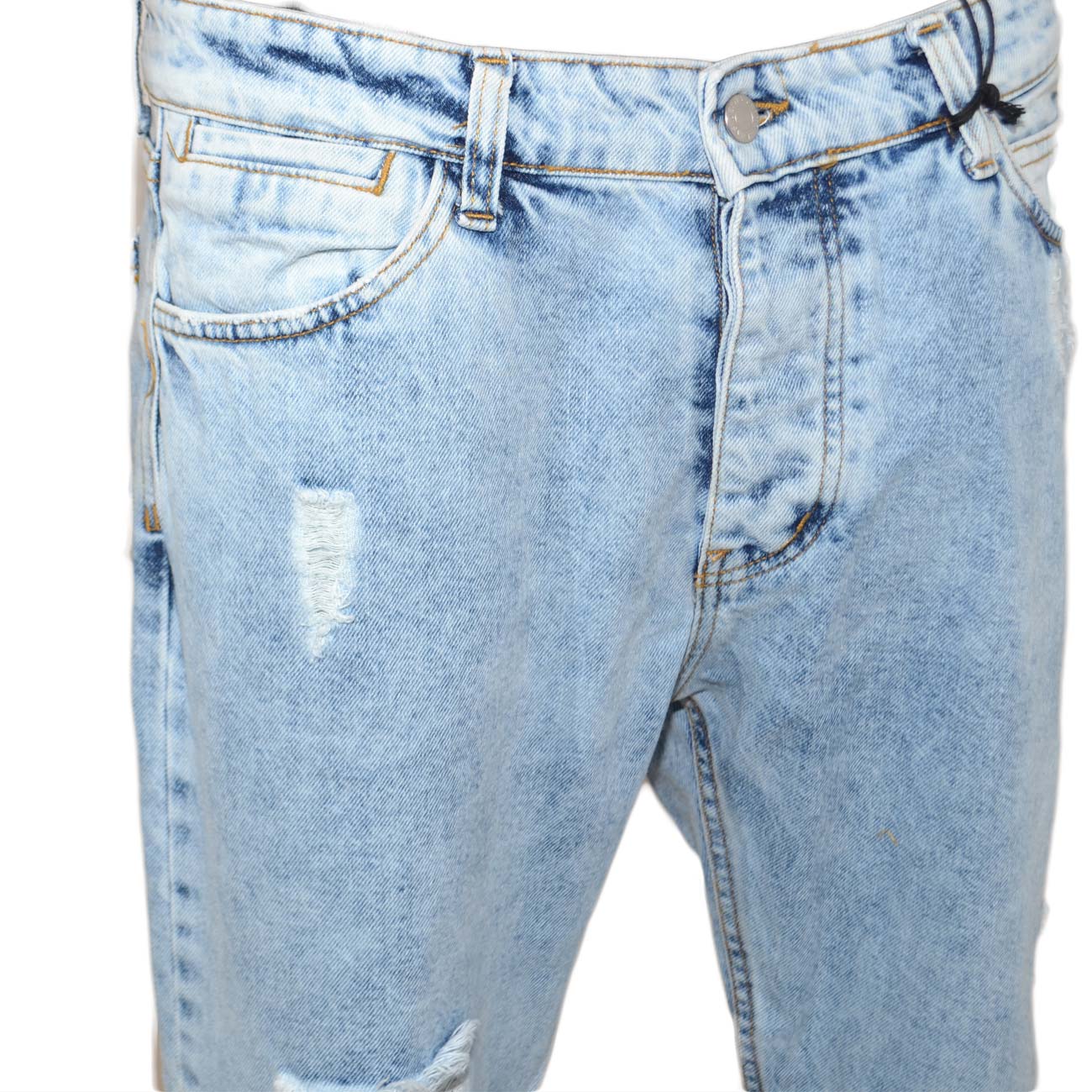 Pantaloni Jeans nero art 03945 denim biker. Skinny fit. Chiusura con