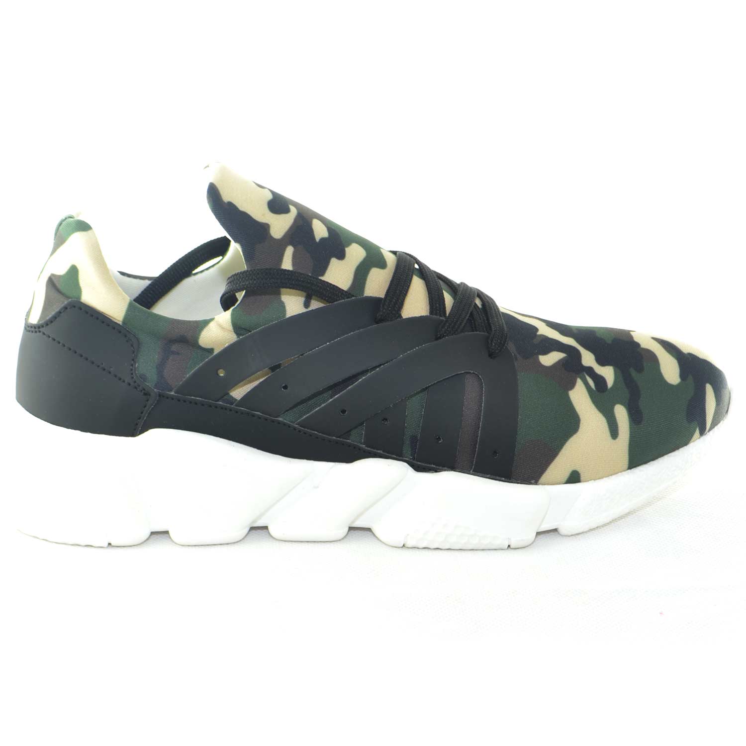 Scarpe uomo calzino lycra camouflage mimetico fondo bianco antistatica e antiscivolo made in italy moda comfort 