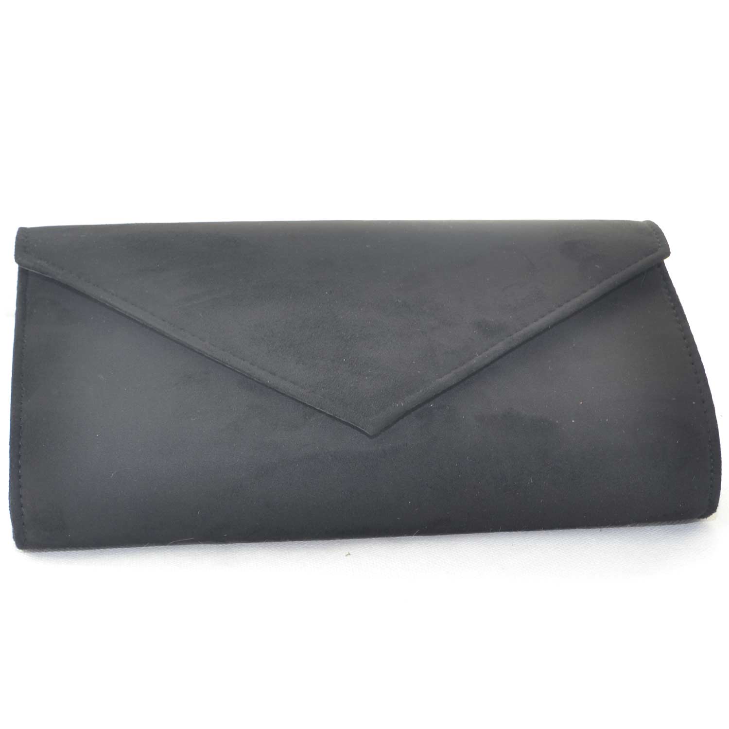 POCHETTE RETTANGOLARE A FORMA DI LETTERA IN CAMOSCIO NERO CON CATENA E BRACCIOLO LINEA BASIC .