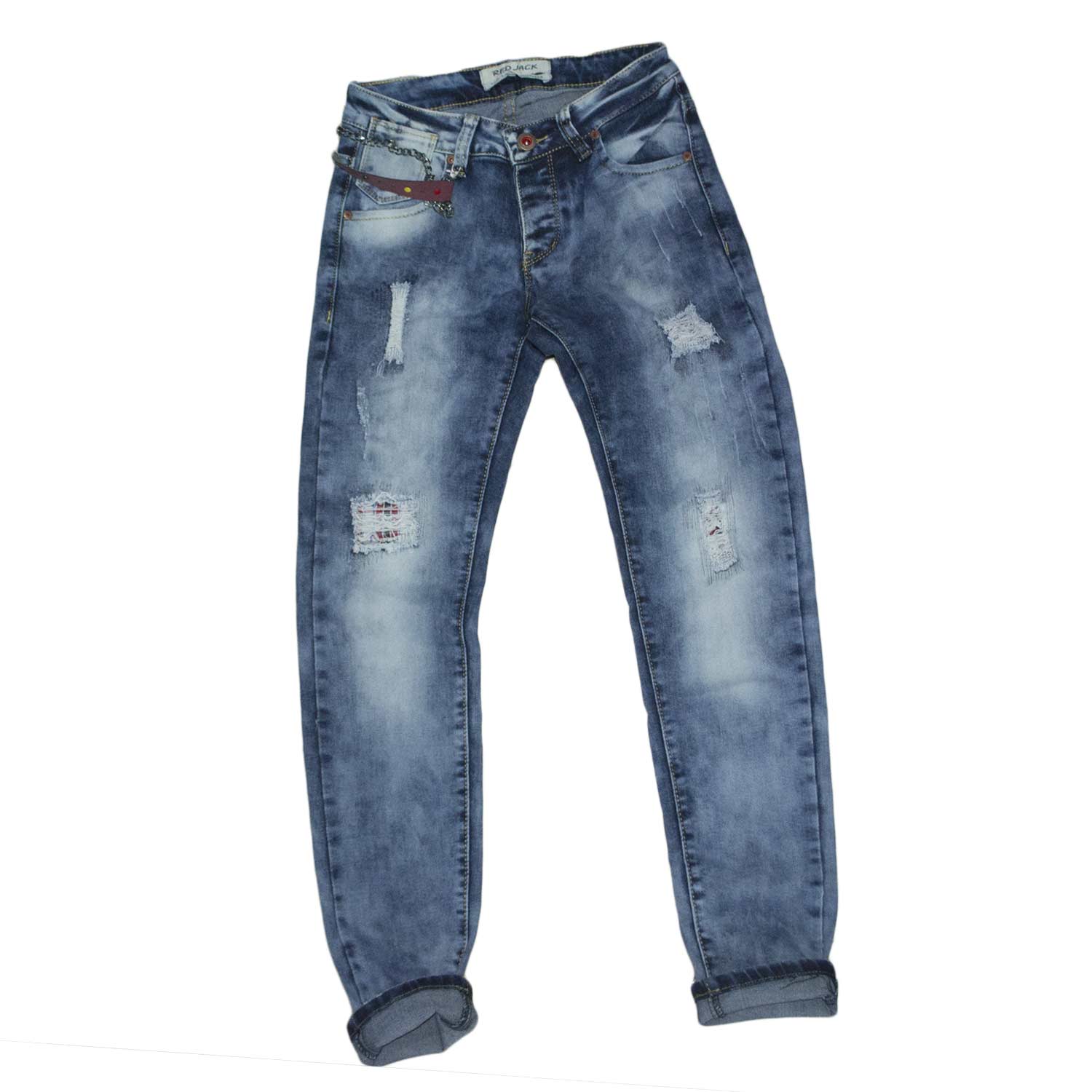 jeans uomo man blu catena stracciato moda made in italy uomo jeans Malu ...
