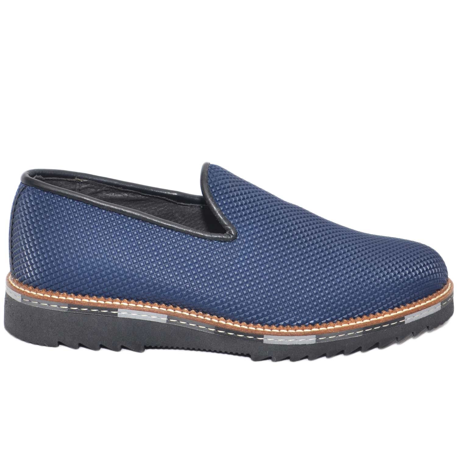 mocassino uomo elegante blu