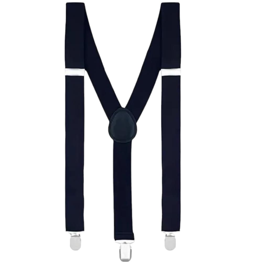BRETELLE DA UOMO REGOLABILI BLU CON CLIP IN METALLO FORMA A X EXTRA FORTE MODA 